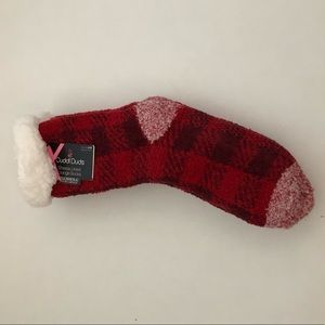 Fuzzy cushioned lounge socks